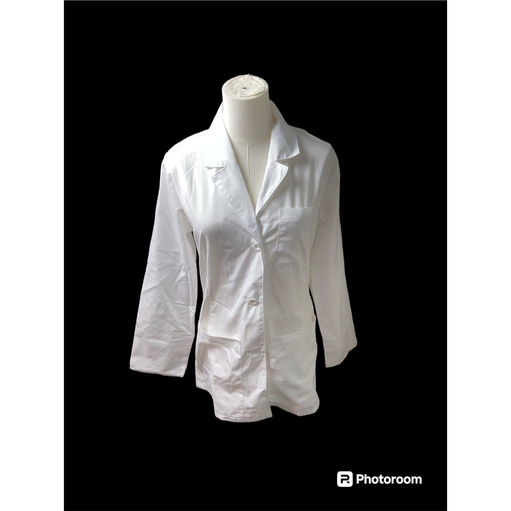 Dickies Medical EDS White Lab Coat Women XS Modern Classic 84401 DWHZ